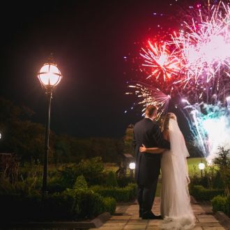 Couple with Fireworks